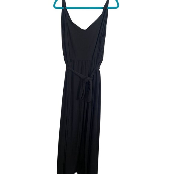 Avenue Dress 22 Black Tank Maxi Neutral Minimalist Preppy Retro Classic Staple - Picture 3 of 11
